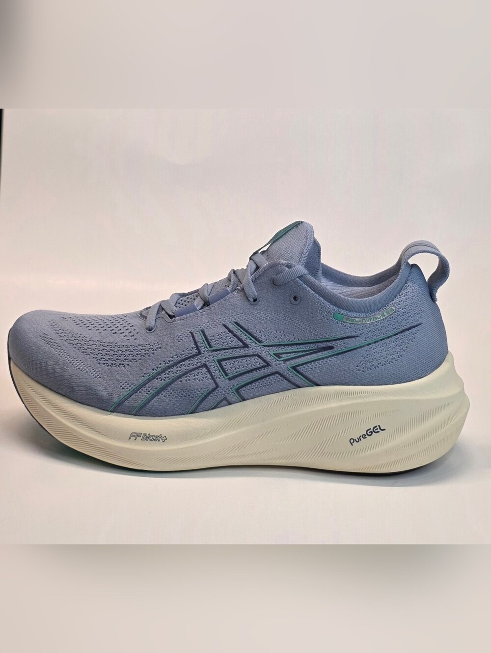 Bran-New ASICS Gel Nimbus 26 Blue Electric Lime Running Sneakers Men's Size 11.5